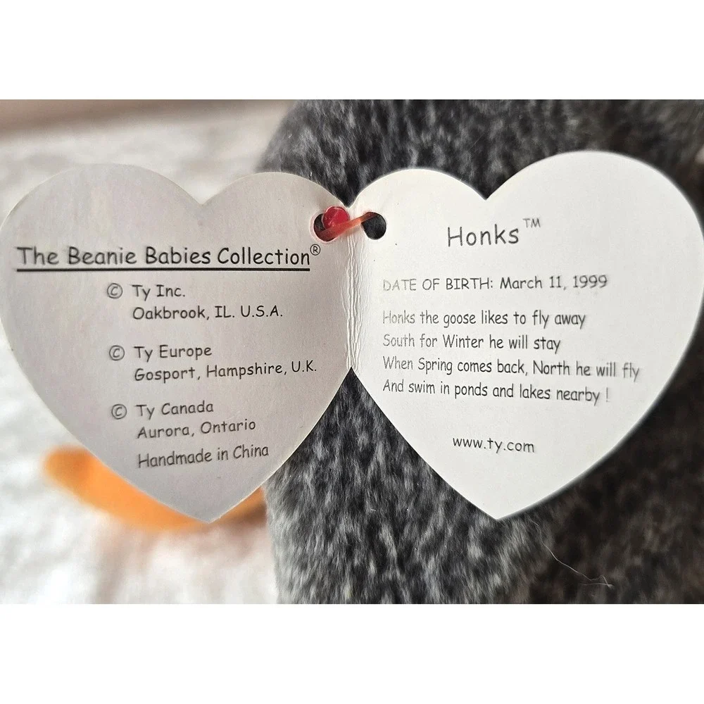 TY Beanie Baby HONKS the Goose 1999 - Very RARE Tag Error‎ 6 ERRORS
